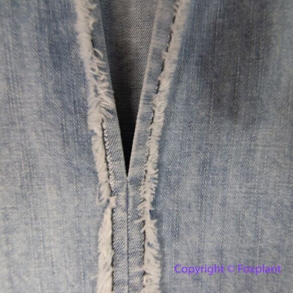 New! FREE PEOPLE Isabella Denim Tunic Dress Faded Vintage, size L - Picture 13 of 16